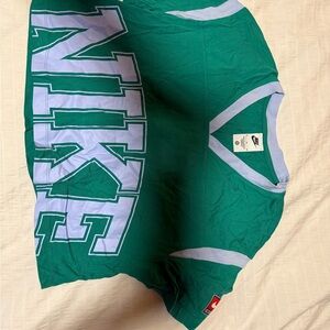 Nike Team Green Shirt with White and Red Accents